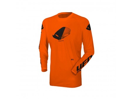 Tricou motocross UFO Slim Radial Cross - Portocaliu fluo