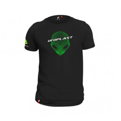 Tricou UFO Black 100% Bumbac - Negru/Verde