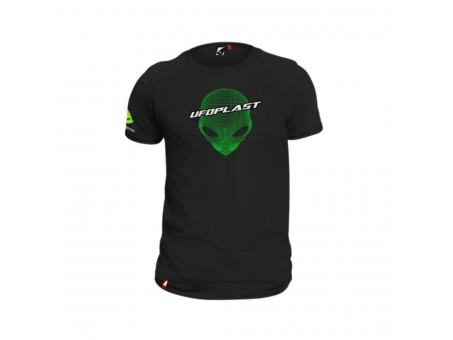 Tricou UFO Black 100% Bumbac - Negru/Verde