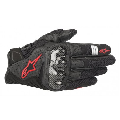 Manusi Alpinestars SMX-1 V2 Wentylowane - Negru/Rosu