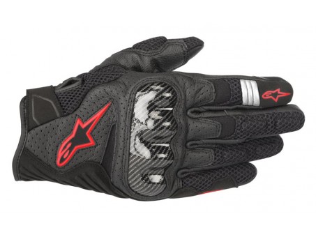 Manusi Alpinestars SMX-1 V2 Wentylowane - Negru/Rosu