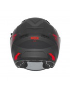 Casca Moto Open Face NOX N130 MYST - Negru/Rosu