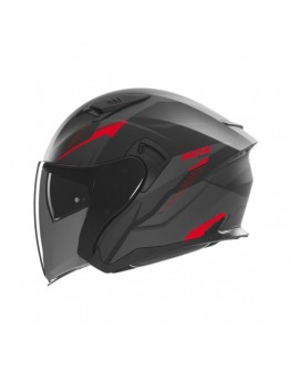 Casca Moto Open Face NOX N130 MYST - Negru/Rosu