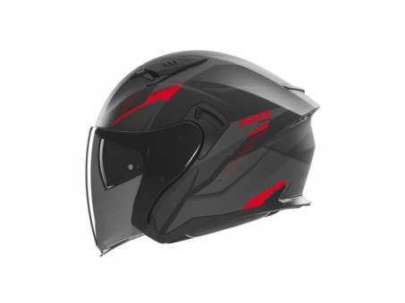 Casca Moto Open Face NOX N130 MYST - Negru/Rosu