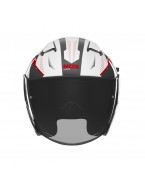 Casca Moto Open Face NOX N130 MYST - Alb/Negru/Rosu