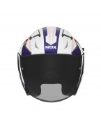 Casca Moto Open Face NOX N130 MYST - Alb/Albastru/Rosu