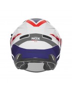 Casca Moto Open Face NOX N130 MYST - Alb/Albastru/Rosu