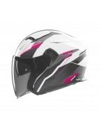 Casca Moto Open Face NOX N130 MYST - Alb/Negru/Roz