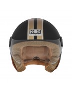 Casca Moto Open Face NOX N210 EVO - Negru/Auriu mat