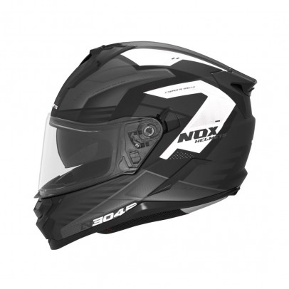 Casca integrala NOX FULL FACE N304S CARVER - Negru/Alb