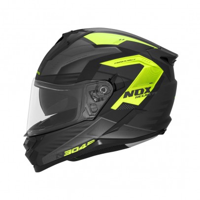 Casca integrala NOX FULL FACE N304S CARVER - Negru/Galben fluor