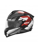 Casca integrala NOX FULL FACE N304S CARVER - Negru/Alb/Rosu