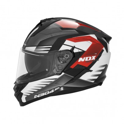 Casca integrala NOX FULL FACE N304S CARVER - Negru/Alb/Rosu