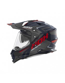 Casca Moto Off-Road/Trail NOX N312 VAPOR - Albastru/Negru/Rosu	