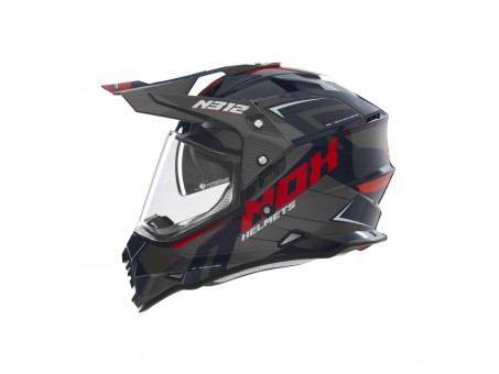 Casca Moto Off-Road/Trail NOX N312 VAPOR - Albastru/Negru/Rosu