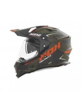 Casca Moto Off-Road/Trail NOX N312 VAPOR - Gri/Portocaliu/Verde