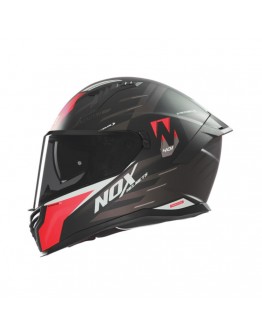 Casca Moto Integrala NOX N401CROWER - Negru/Rosu