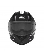 Casca integrala NOX FULL FACE N401 XENO - Negru/Alb mat