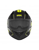 Casca integrala NOX FULL FACE N401 XENO - Negru/Galben fluor mat