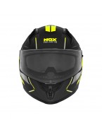 Casca integrala NOX FULL FACE N401 XENO - Negru/Galben fluor mat