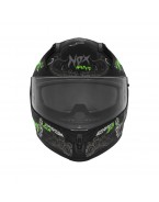 Casca Moto Integrala NOX N401 ZUMBI - Negru/Verde fluo