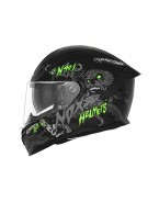 Casca Moto Integrala NOX N401 ZUMBI - Negru/Verde fluo