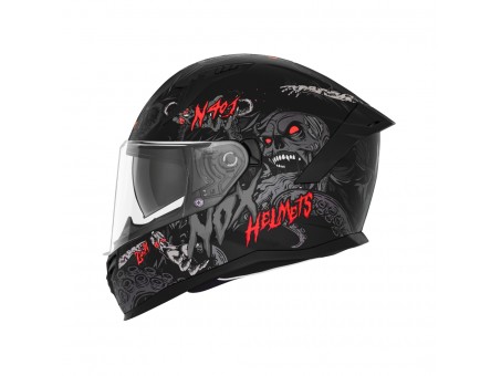 Casca Moto Integrala NOX N401 ZUMBI - Negru/Rosu