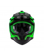 Casca cross-enduro NOX N633 FUSION - Verde/Negru mat