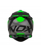 Casca cross-enduro NOX N633 FUSION - Verde/Negru mat