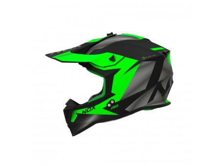 Casca cross-enduro NOX N633 FUSION - Verde/Negru mat