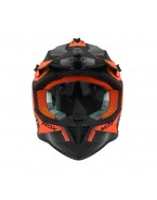 Casca cross-enduro NOX N633 FUSION - Portocaliu/Negru mat