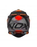 Casca cross-enduro NOX N633 FUSION - Portocaliu/Negru mat