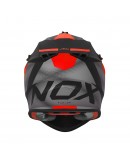 Casca cross-enduro NOX N633 FUSION - Negru/Rosu mat