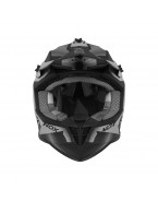 Casca cross-enduro NOX N633 FUSION - Titanium/Negru mat