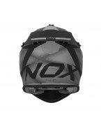 Casca cross-enduro NOX N633 FUSION - Titanium/Negru mat