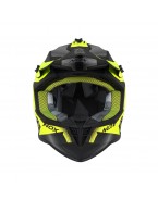 Casca cross-enduro NOX N633 FUSION - Negru mat/Galben fluor