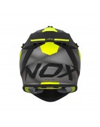 Casca cross-enduro NOX N633 FUSION - Negru mat/Galben fluor