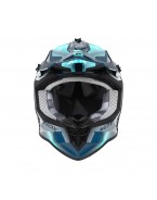 Casca cross-enduro NOX N633 FUSION - Gri/Albastru