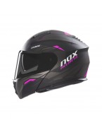 Casca Moto Modulara NOX N968 ULTRA - Negru/Roz mat