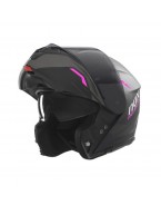 Casca Moto Modulara NOX N968 ULTRA - Negru/Roz mat