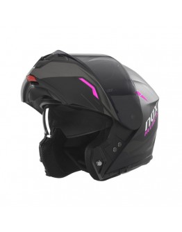 Casca Moto Modulara NOX N968 ULTRA - Negru/Roz mat	