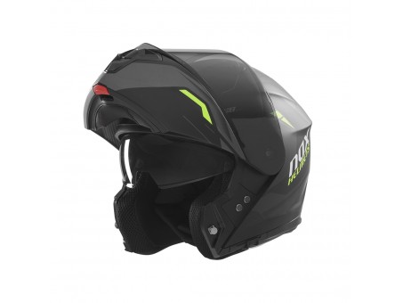 Casca Moto Modulara NOX N968 ULTRA - Negru/Galben fluo mat