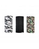 Bandana Comfy Oxford CAMO (3 pcs.) - Negru/Gri/Verde