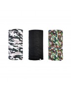 Bandana Comfy Oxford CAMO (3 pcs.) - Negru/Gri/Verde