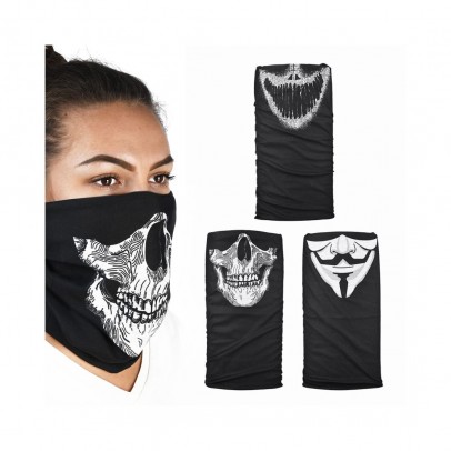 Bandana Comfy Oxford MASKS  (3 pcs.) - Negru/Alb