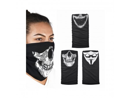 Bandana Comfy Oxford MASKS  (3 pcs.) - Negru/Alb