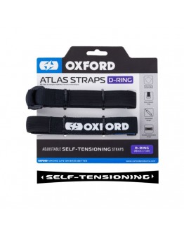 Curele Auto-Reglabile Fixare echipament moto OXFORD ATLAS D-RING - Negru