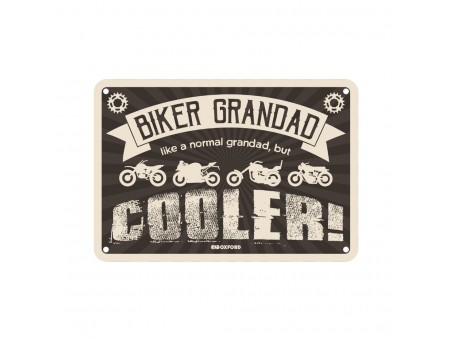 Placa metalica Oxford "Biker Grandad"