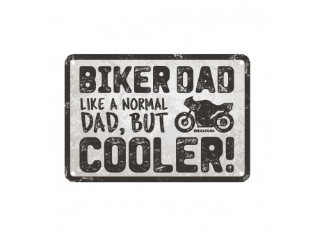 Placa metalica Oxford "Biker Dad"