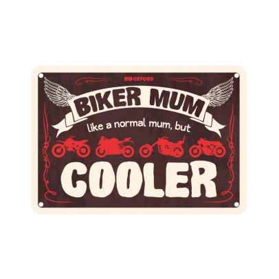 Placa metalica Oxford "Biker Mum"